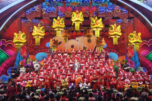 A scene from the China Media Group Spring Festival Gala that incorporated 4K ultra-high-definition video transmitted using a 5G network on February 4, 2019.[Photo: VCG]