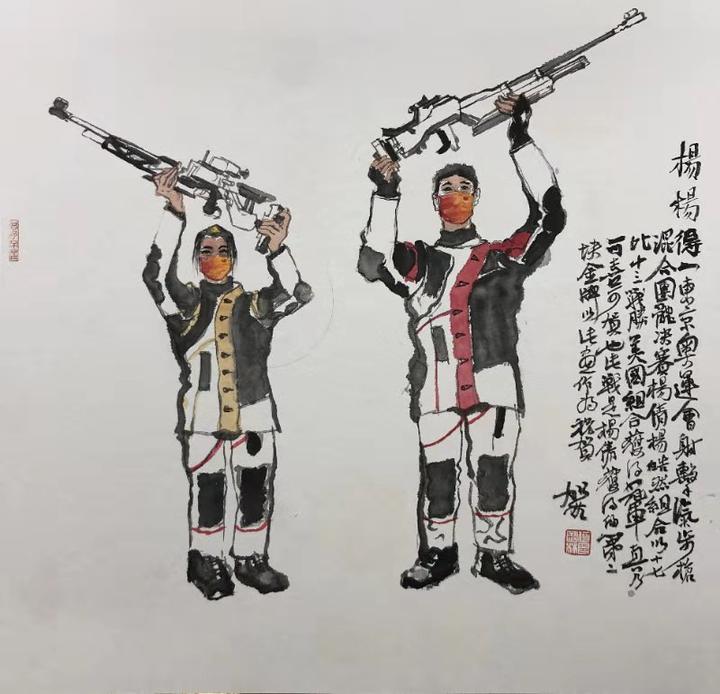 何加林：一手描绘奥运选手夺冠瞬间一手记录抢险救灾场景