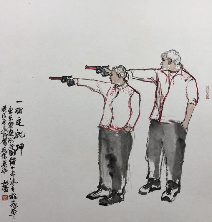 何加林：一手描绘奥运选手夺冠瞬间一手记录抢险救灾场景